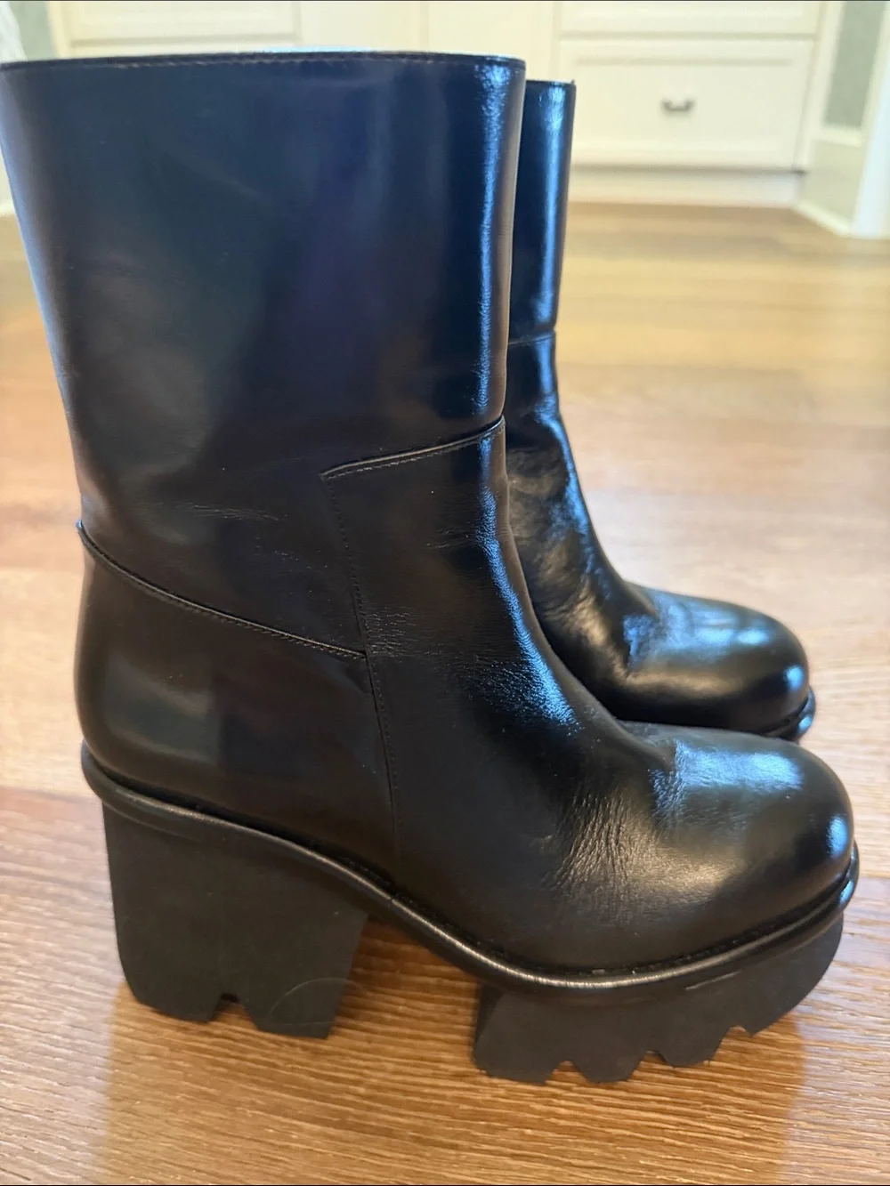 Paloma Barceló Black Chunky Platform Ankle Boots